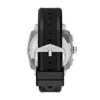 Machine Chronograph Black Silicone Watch and Bracelet Set