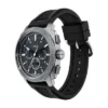 Machine Chronograph Black Silicone Watch and Bracelet Set
