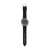 Machine Chronograph Black Silicone Watch and Bracelet Set