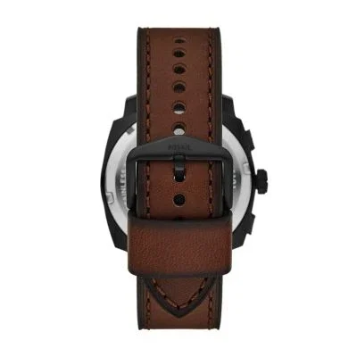 Machine Chronograph Brown Leather Watch and Bracelet Set Machine Chronograph Brown Leather Watch and Bracelet Set