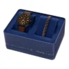 Machine Chronograph Brown Leather Watch and Bracelet Set Machine Chronograph Brown Leather Watch and Bracelet Set
