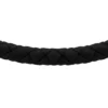 Machine Knurled Texture Black Silicone Station Bracelet