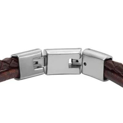 Machine Knurled Texture Brown Leather Multi-Strand Bracelet Machine Knurled Texture Brown Leather Multi-Strand Bracelet