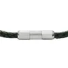 Machine Knurled Texture Leather and Stainless Steel Station Bracelet Machine Knurled Texture Leather and Stainless Steel Station Bracelet