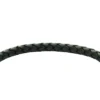 Machine Knurled Texture Leather and Stainless Steel Station Bracelet Machine Knurled Texture Leather and Stainless Steel Station Bracelet