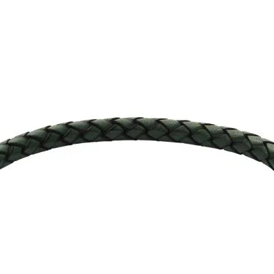 Machine Knurled Texture Leather and Stainless Steel Station Bracelet Machine Knurled Texture Leather and Stainless Steel Station Bracelet