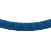 Machine Knurled Texture Navy Silicone Station Bracelet