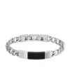 Machine Knurled Texture Stainless Steel Chain Bracelet Machine Knurled Texture Stainless Steel Chain Bracelet