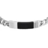 Machine Knurled Texture Stainless Steel Chain Bracelet Machine Knurled Texture Stainless Steel Chain Bracelet