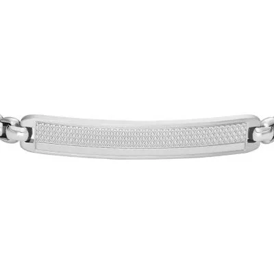 Machine Knurled Texture Stainless Steel ID Bracelet Machine Knurled Texture Stainless Steel ID Bracelet