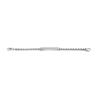Machine Knurled Texture Stainless Steel ID Bracelet Machine Knurled Texture Stainless Steel ID Bracelet