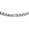 Machine Knurled Texture Two-Tone Stainless Steel Chain Bracelet Machine Knurled Texture Two-Tone Stainless Steel Chain Bracelet