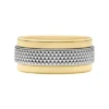 Machine Knurled Texture Two-Tone Stainless Steel Knurled Band Ring Machine Knurled Texture Two-Tone Stainless Steel Knurled Band Ring