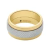 Machine Knurled Texture Two-Tone Stainless Steel Knurled Band Ring Machine Knurled Texture Two-Tone Stainless Steel Knurled Band Ring