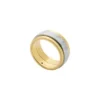 Machine Knurled Texture Two-Tone Stainless Steel Knurled Band Ring Machine Knurled Texture Two-Tone Stainless Steel Knurled Band Ring