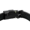 Machine Rugged Stainless Steel and Black Leather Strap Bracelet Machine Rugged Stainless Steel and Black Leather Strap Bracelet