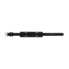 Machine Rugged Stainless Steel and Black Padded Leather Strap Bracelet Machine Rugged Stainless Steel and Black Padded Leather Strap Bracelet