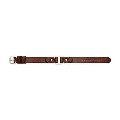 Machine Rugged Stainless Steel and Brown Leather Strap Bracelet Machine Rugged Stainless Steel and Brown Leather Strap Bracelet