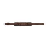 Machine Rugged Stainless Steel and Brown Padded Leather Strap Bracelet Machine Rugged Stainless Steel and Brown Padded Leather Strap Bracelet
