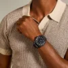 Machine Three-Hand Date Black Stainless Steel Watch Machine Three-Hand Date Black Stainless Steel Watch