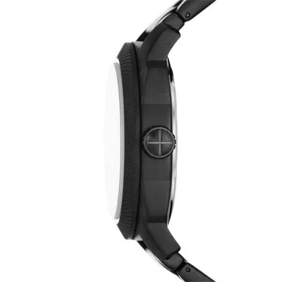 Machine Three-Hand Date Black Stainless Steel Watch Machine Three-Hand Date Black Stainless Steel Watch