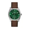 Machine Three-Hand Date Brown Leather Watch Machine Three-Hand Date Brown Leather Watch