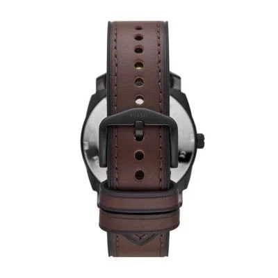 Machine Three-Hand Date Brown Leather Watch Machine Three-Hand Date Brown Leather Watch