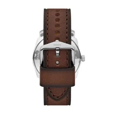 Machine Three-Hand Date Brown Leather Watch Machine Three-Hand Date Brown Leather Watch