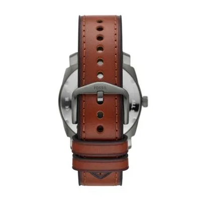 Machine Three-Hand Date Brown Leather Watch Machine Three-Hand Date Brown Leather Watch