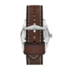 Machine Three-Hand Date Brown Leather Watch and Bracelet Set Machine Three-Hand Date Brown Leather Watch and Bracelet Set
