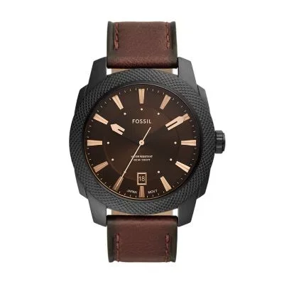 Machine Three-Hand Date Dark Brown LiteHide™ Leather Watch Machine Three-Hand Date Dark Brown LiteHide™ Leather Watch