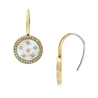 Merrit Classic Mother-of-Pearl Gold-Tone Stainless Steel Drop Earrings