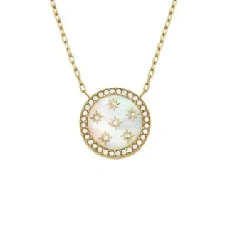 Merrit Classic Mother-of-Pearl Gold-Tone Stainless Steel Pendant Necklace