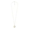 Merrit Classic Mother-of-Pearl Gold-Tone Stainless Steel Pendant Necklace Merrit Classic Mother-of-Pearl Gold-Tone Stainless Steel Pendant Necklace