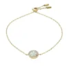 Merrit Classic Mother-of-Pearl Gold-Tone Stainless Steel Station Bracelet Merrit Classic Mother-of-Pearl Gold-Tone Stainless Steel Station Bracelet
