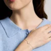 Merrit Classic Mother-of-Pearl Gold-Tone Stainless Steel Station Bracelet Merrit Classic Mother-of-Pearl Gold-Tone Stainless Steel Station Bracelet