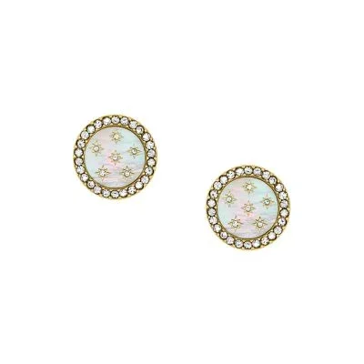 Merrit Classic Mother-of-Pearl Gold-Tone Stainless Steel Stud Earrings Merrit Classic Mother-of-Pearl Gold-Tone Stainless Steel Stud Earrings
