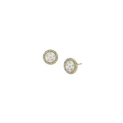 Merrit Classic Mother-of-Pearl Gold-Tone Stainless Steel Stud Earrings Merrit Classic Mother-of-Pearl Gold-Tone Stainless Steel Stud Earrings