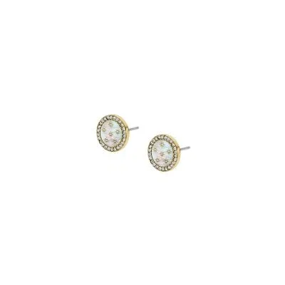 Merrit Classic Mother-of-Pearl Gold-Tone Stainless Steel Stud Earrings Merrit Classic Mother-of-Pearl Gold-Tone Stainless Steel Stud Earrings