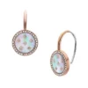 Merrit Classic Mother-of-Pearl Rose Gold-Tone Stainless Steel Drop Earrings Merrit Classic Mother-of-Pearl Rose Gold-Tone Stainless Steel Drop Earrings