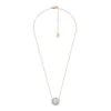 Merrit Classic Mother-of-Pearl Rose Gold-Tone Stainless Steel Pendant Necklace Merrit Classic Mother-of-Pearl Rose Gold-Tone Stainless Steel Pendant Necklace