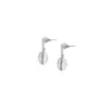 Merrit Timeless Mother Of Pearl Silver-Tone Stainless Steel Drop Earrings Merrit Timeless Mother Of Pearl Silver-Tone Stainless Steel Drop Earrings