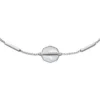 Merrit Timeless Mother Of Pearl Silver-Tone Stainless Steel Station Bracelet Merrit Timeless Mother Of Pearl Silver-Tone Stainless Steel Station Bracelet