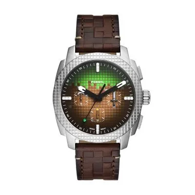 Minecraft x Fossil Limited-Edition Grass Block Chronograph Watch Minecraft x Fossil Limited-Edition Grass Block Chronograph Watch