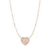 Mosaic Heart Rose Gold-Tone Stainless Steel Necklace Mosaic Heart Rose Gold-Tone Stainless Steel Necklace