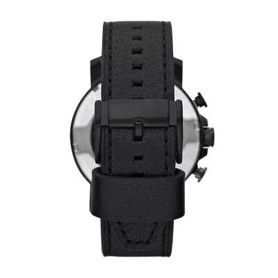 Nate Chronograph Black Leather Watch Nate Chronograph Black Leather Watch
