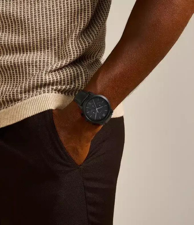 Neutra Chronograph Black Leather Watch Neutra Chronograph Black Leather Watch