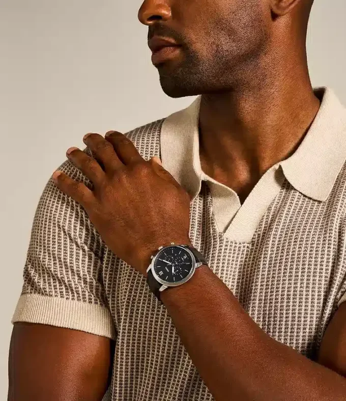 Neutra Chronograph Black Leather Watch Neutra Chronograph Black Leather Watch