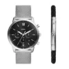 Neutra Chronograph Stainless Steel Mesh Watch and Bracelet Box Set Neutra Chronograph Stainless Steel Mesh Watch and Bracelet Box Set