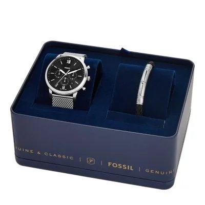 Neutra Chronograph Stainless Steel Mesh Watch and Bracelet Box Set Neutra Chronograph Stainless Steel Mesh Watch and Bracelet Box Set